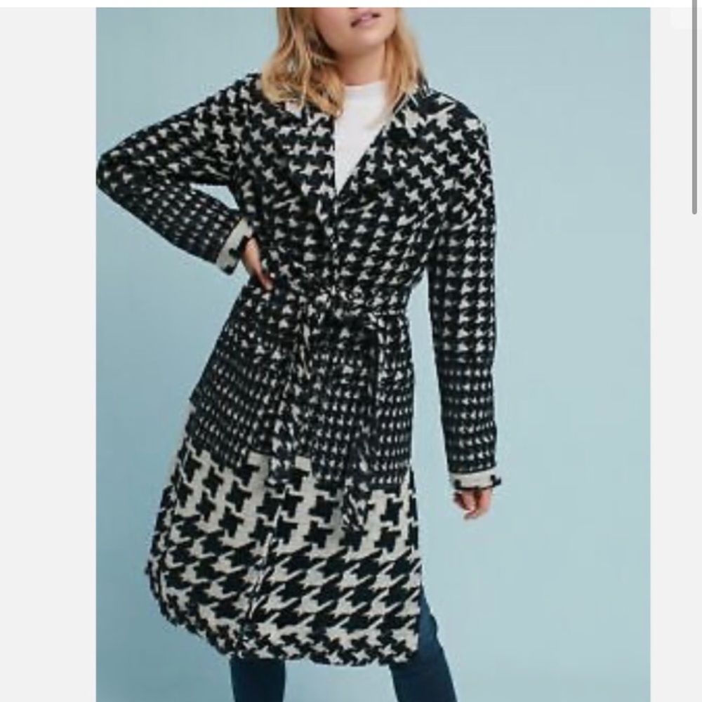 Anthropologie Houndstooth Coat